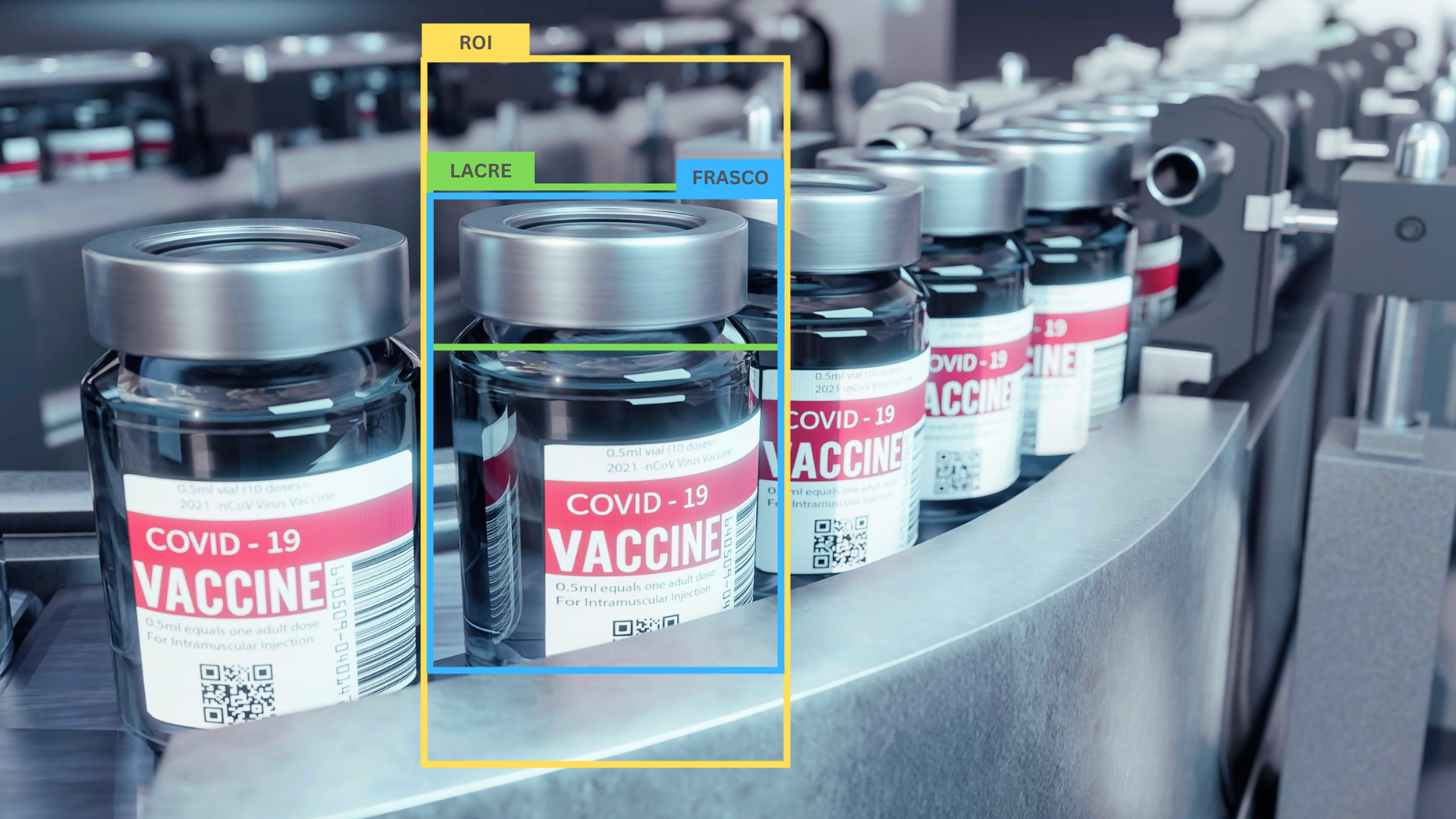 A Computer Vision System for Counting, Quality Inspection and Control of Production Lines for Ampoules